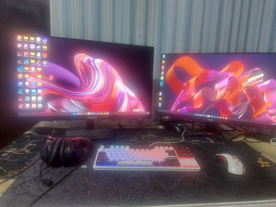 Игровой компьютер + 2 монитора 240 Гц + периферия