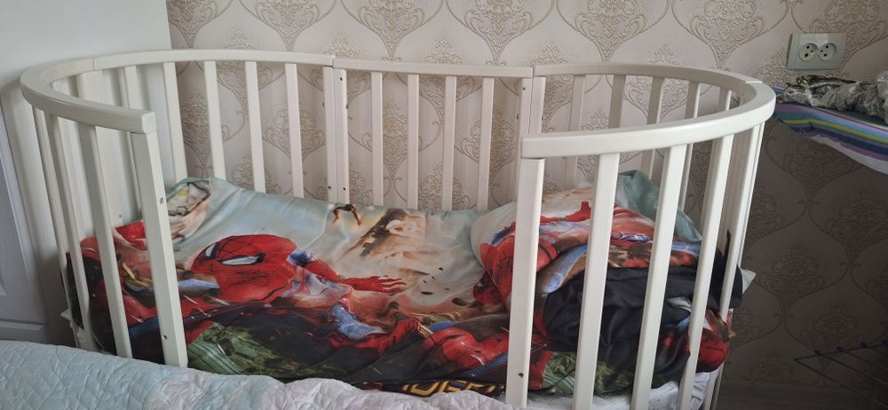 Детский белый манеж