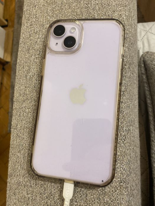 iPhone 14 Plus 128Gb бял отключен прозрачен калъф протектор зарядено