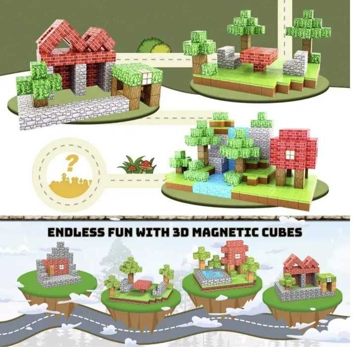 Магнитни кубчета Майнкрафт 50ч