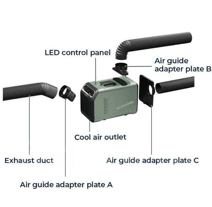Alpicool Преносим мобилен авто климатик 100-240V/48v