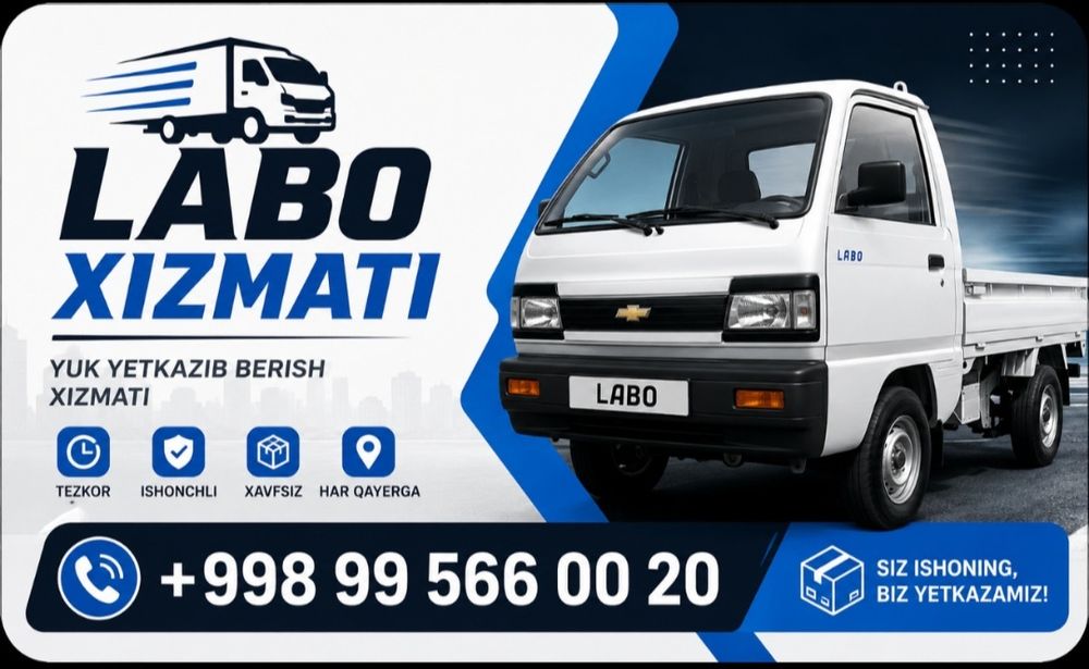 Labo xizmati yuklaringizni tez va hafsiz tashish