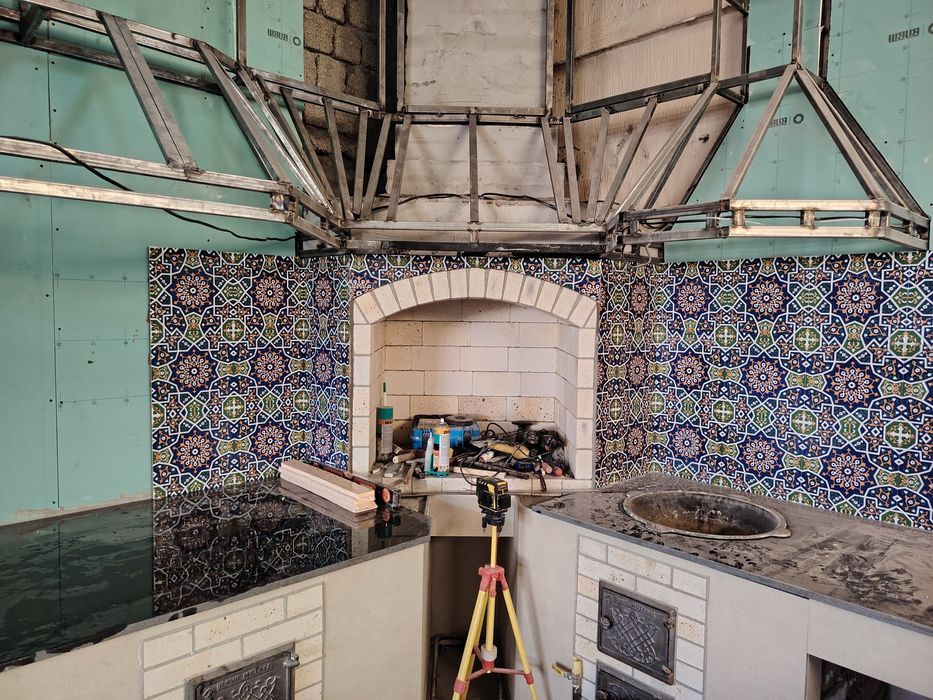 Летние кухни.Барбекю.Камины.Водопады.