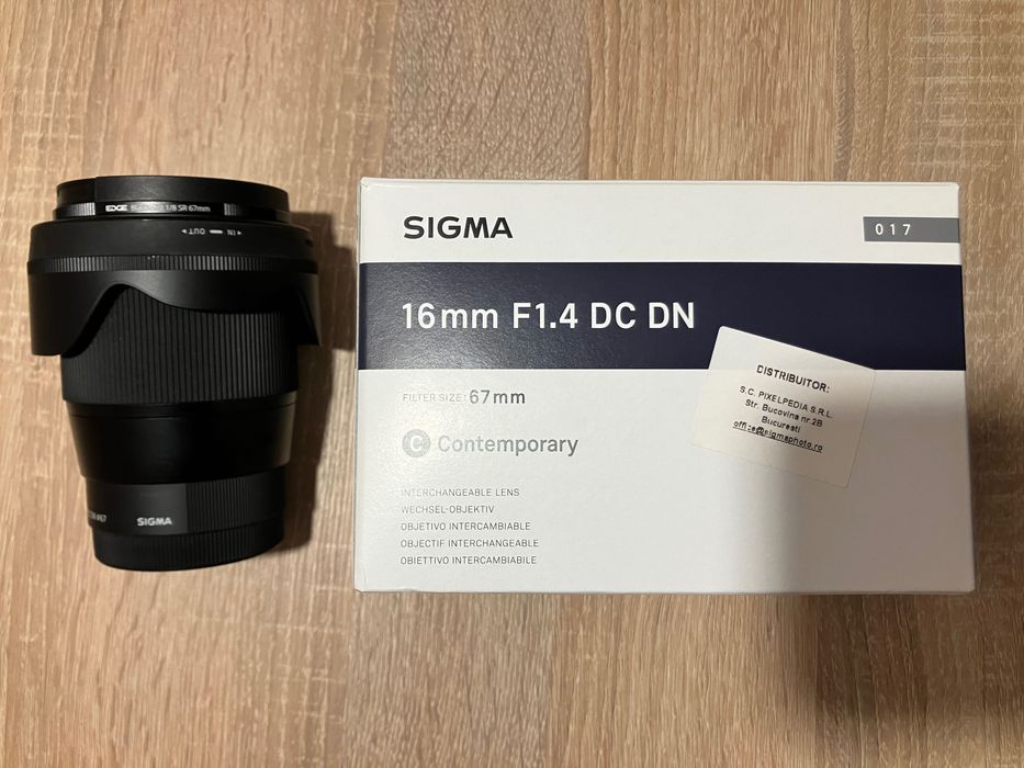 Sigma 16mm F1.4 Sony E - Ca Nou - La Cutie - Filtru