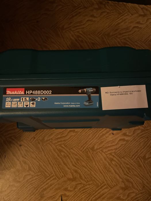 Bormasina cu impact si acumulator makita hp488D002  nou nefolosit