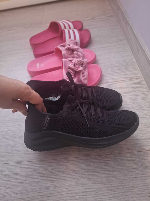 Детски чехли 2 броя 35 и маратонки 36 и подарък