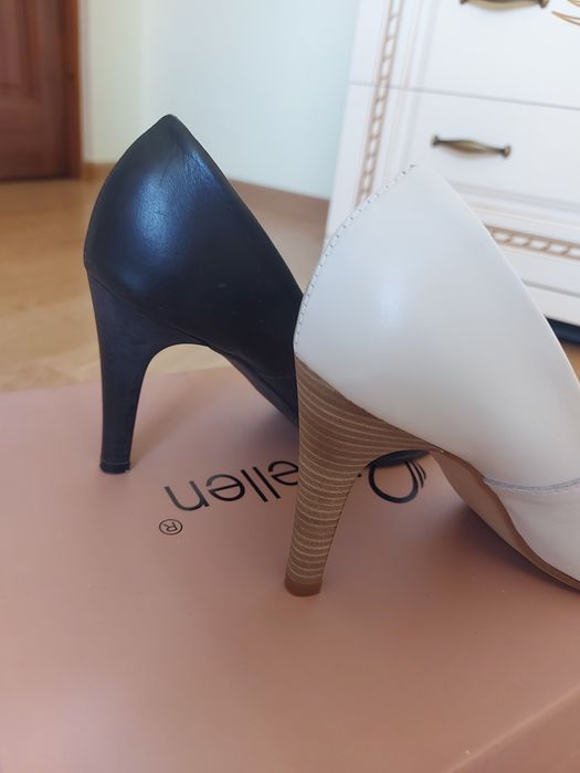 Туфли лодочки черные и белые