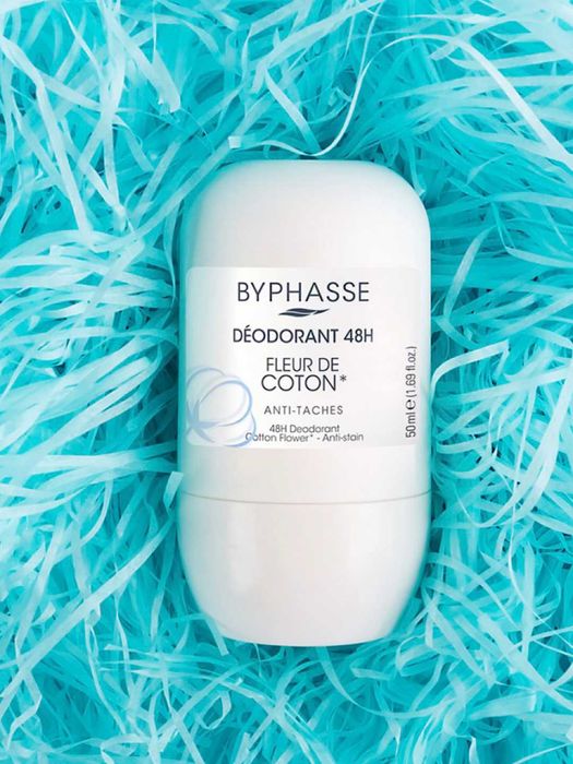 Дезодорант BYPHASSE "Cotton Flower", роликовый, 48 часов, 50мл юнисекс