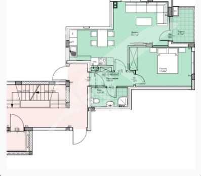 Двустаен апартамент Прослав 357-12295