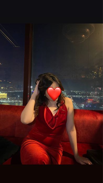 платье красное размер м