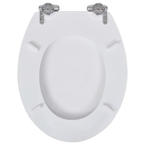 Capac WC cu închidere silențioasă alb MDF