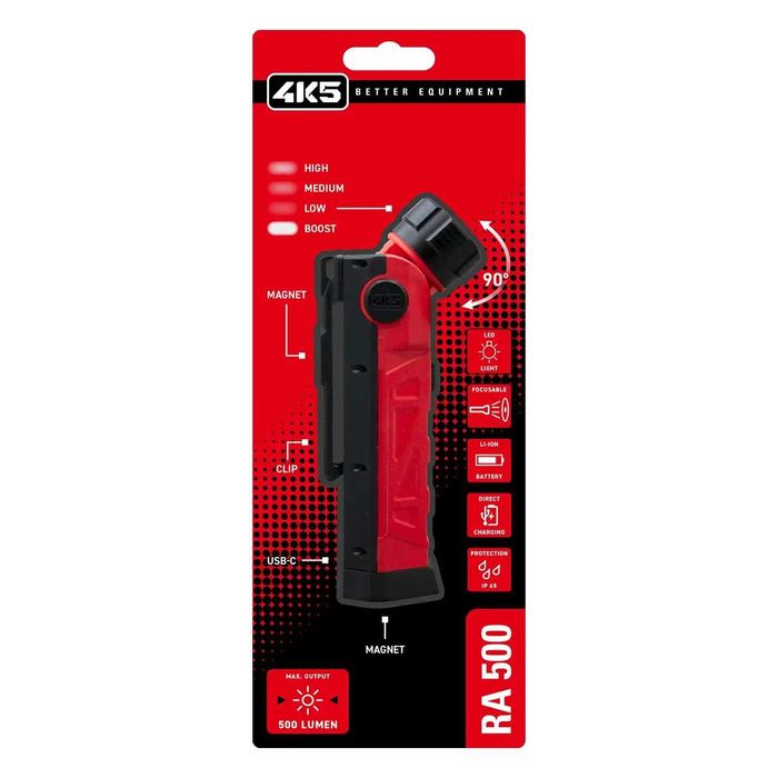 Акумулаторен работен фенер 4K5 RA500, 60 – 500 lm