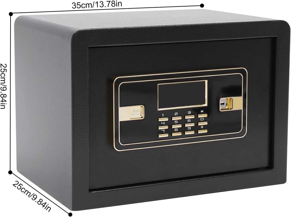 SEIF electronic digital L35xl25xH25cm, volum 22L, 10kg - NEGRU