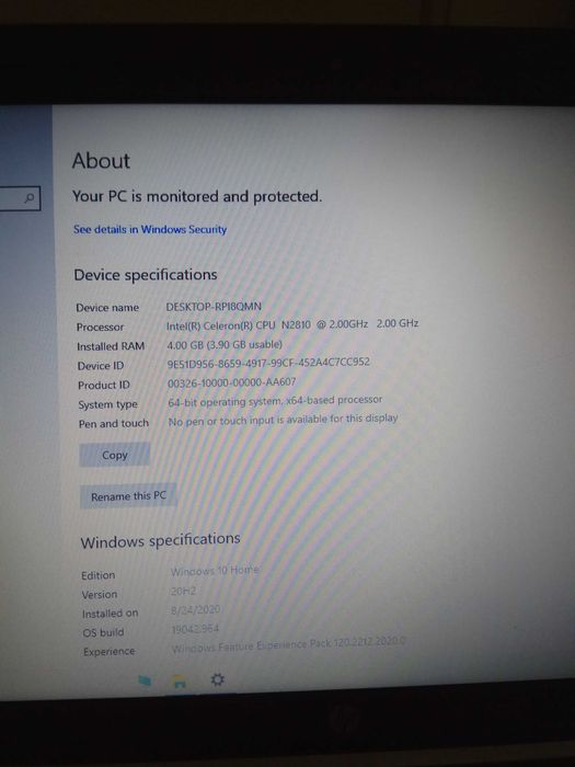 Laptop HP250 G2, HD, Intel® Celeron® N2810 2.0GHz, 4GB, 500GB, 15.6''