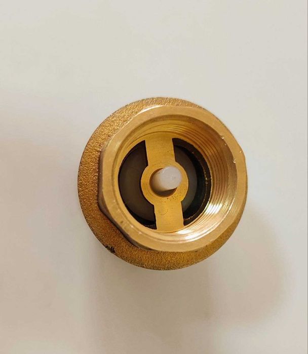 Клапан обратный латунный DN 15 PN10 м-м пруж/пл.шток (Россия)