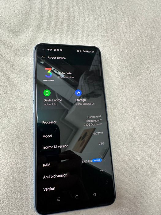 Telefon real me 7 pro (ÎN STARE FOARTE BUNA)