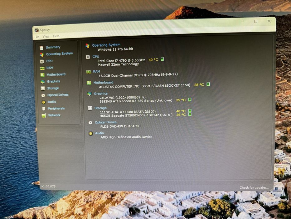 Pc intel i7 4790, 16gb ram, amd rx580 8gb, ssd 120gb, hdd 500gb