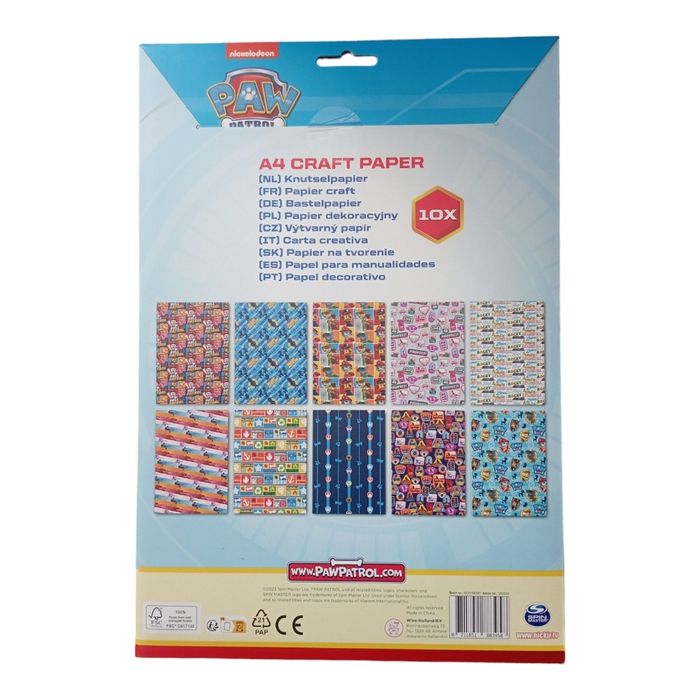 10 листа Крафт картон А4 Пес патрул Paw patrol