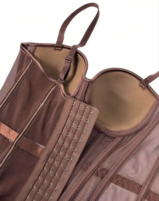 Корсет тъмно кафяв