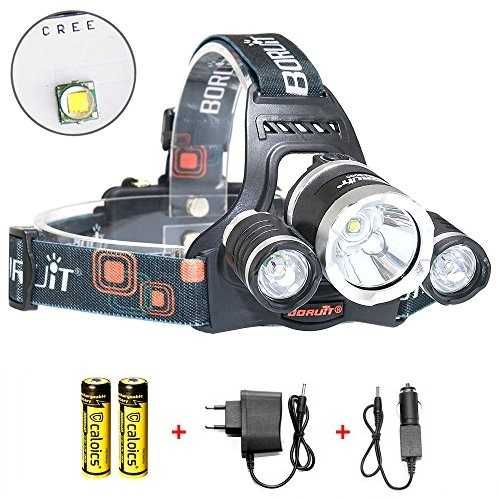 Мощен троен челник с 1 CREE LED+2 COB LED Диода