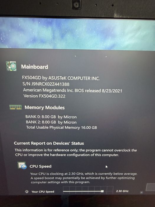 asus tuv gaming FX504