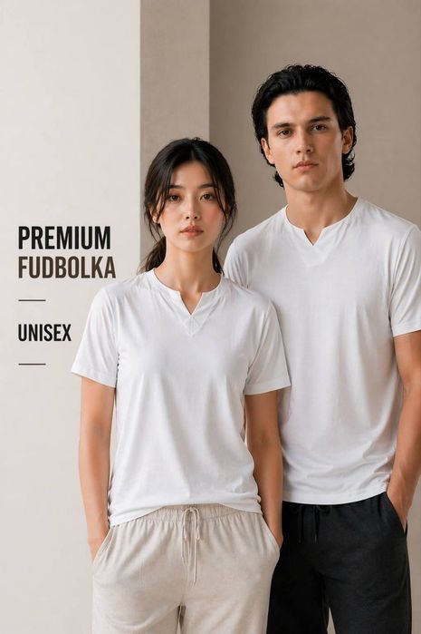 Qaymoq rang turkiya matosidan premium sifatdagi fudbolka