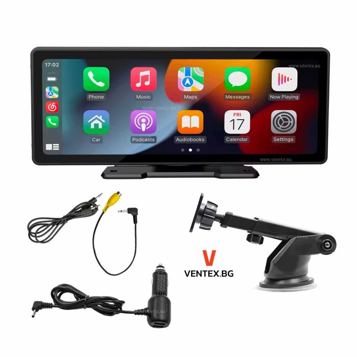 Универсална мултимедия за кола 10 инча, Carplay Bluetooth USB + Камера