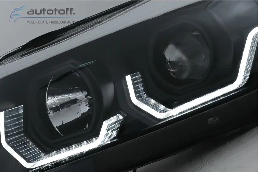 Faruri 3D Led Angel Eyes compatibile cu BMW Seria 3 E90 E91 (2005-2008)