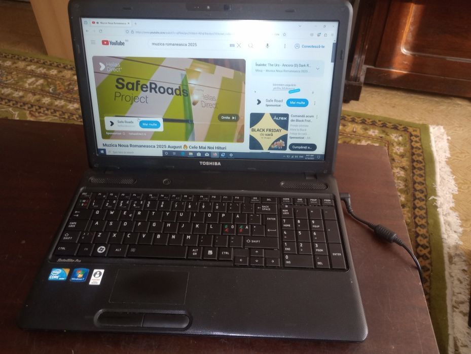 Toshiba PRO c660 cu Intel i3, Windows 10 și Office,bun muzică, filme