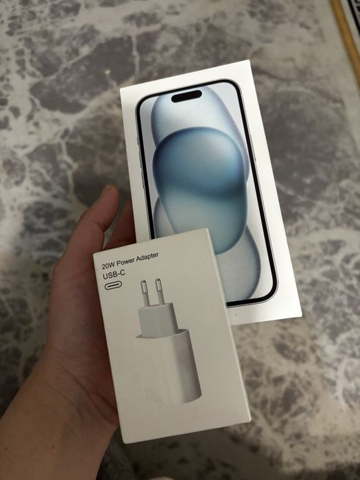 Айфон 15 голубой 256GB