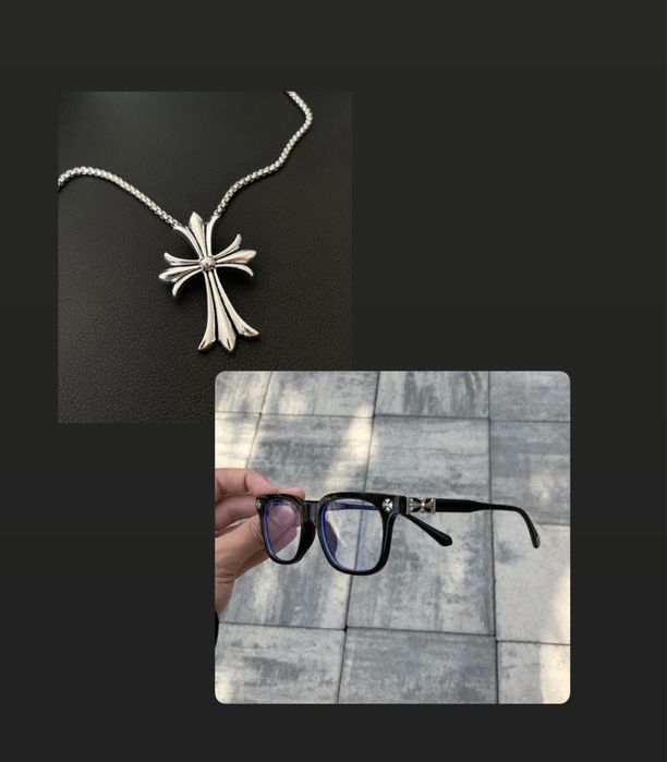 Set Chrome Hearts Lant si ochelari