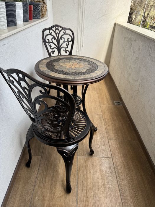 Градински стол и маса от алуминий,външни мебели