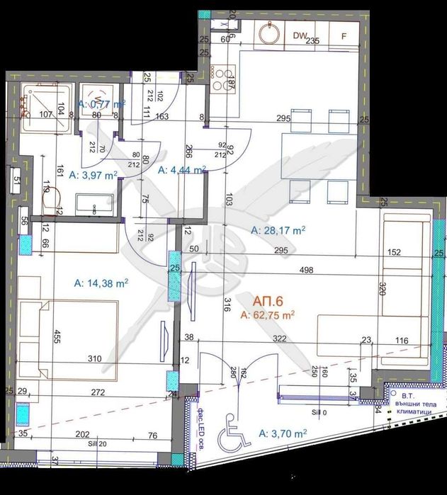 Двустаен апартамент в Братя Миладинови 1287 - 36462