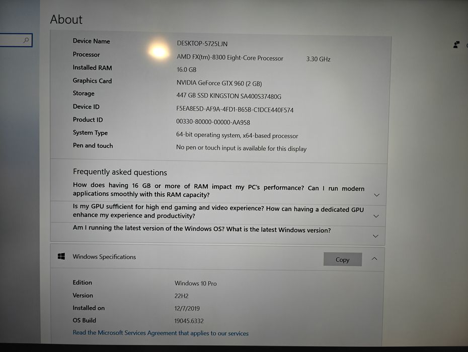 Unitate PC Calculator Delux FX-8300/GTX 960/16GB RAM/SSD 480gb