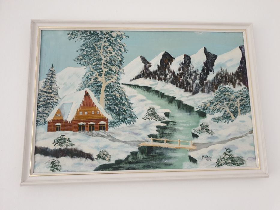 Tablou peisaj de iarna