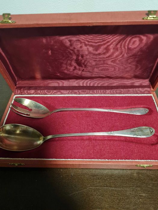 Комплект за сервиране на салата, сребро 800, 165 гр.