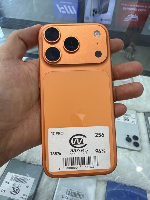 Iphone 17 Pro Orange full komolekt 256 gb Sim+Esim 94% Nasiya Savdoga