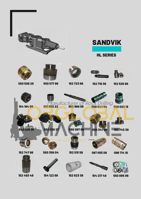 Sandvik - запасные части - ehtiyot qismlari