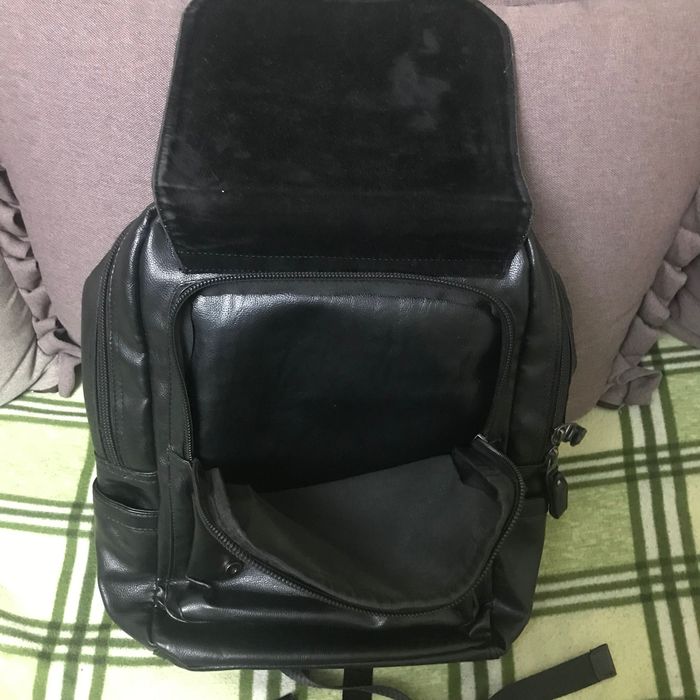 Рюкзак кожаный чёрный