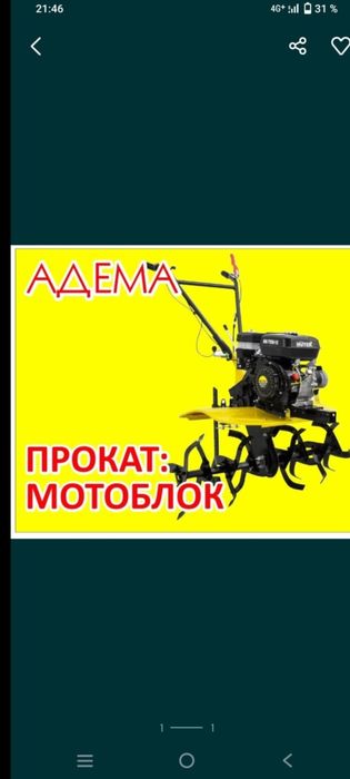 Аренда мотоблока культиватора мотплуг