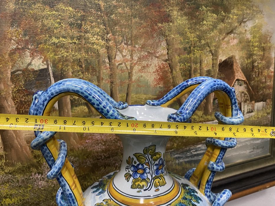 Испанска керамична ваза Talavera Josefina 1960 1975 Испания голяма