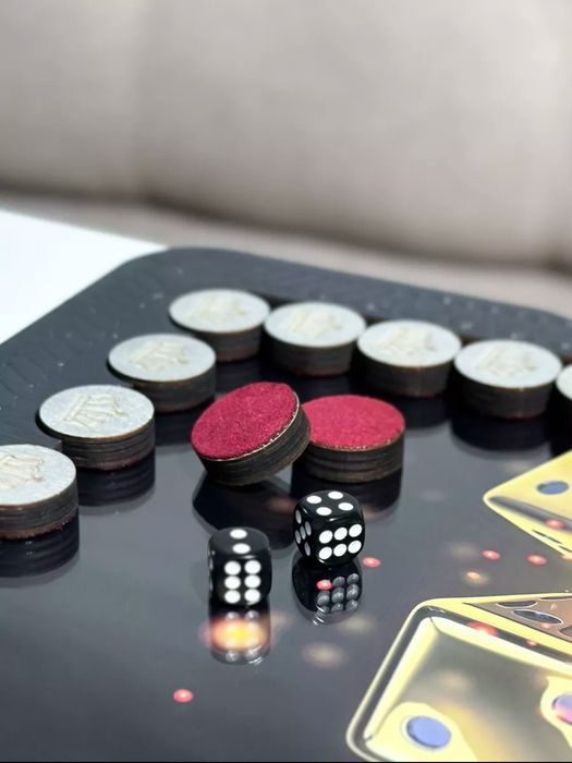 Нарды стекло + дерево