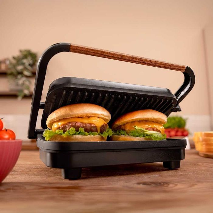 Грил Cecotec Rock'Ngrill 1300 Wood, Мощност 1300W, покритие Rockstone