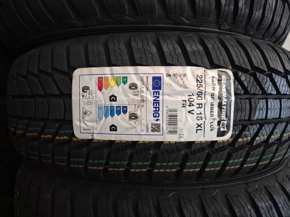 4 Anvelope M+S IARNA - 225/60/18 104V XL FR - General Snow Grabber PLUS - NOU - DOT 2022 !