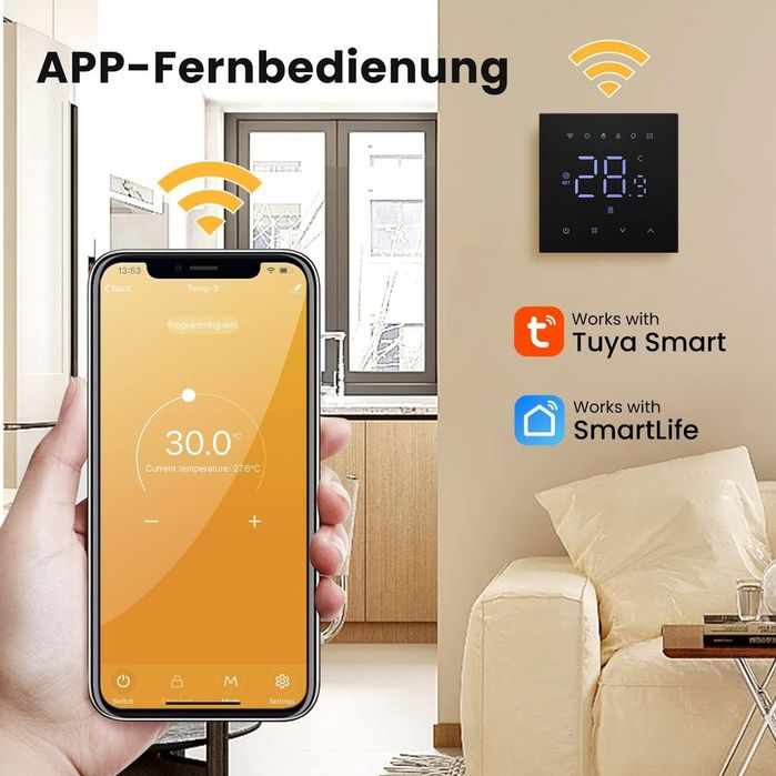 Termostat WiFi MIUCDA smart pentru incalzire in pardoseala