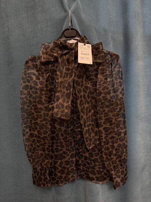 Блузка Zara новая леопард