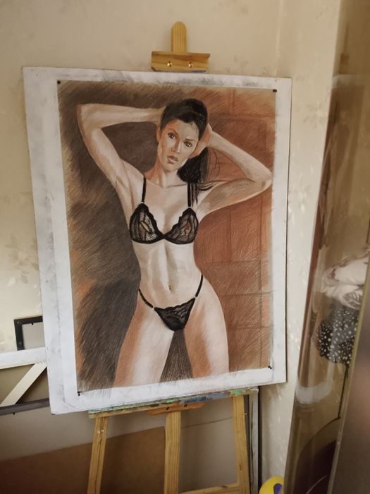Продам картину. Уголь, сангина. От автора.