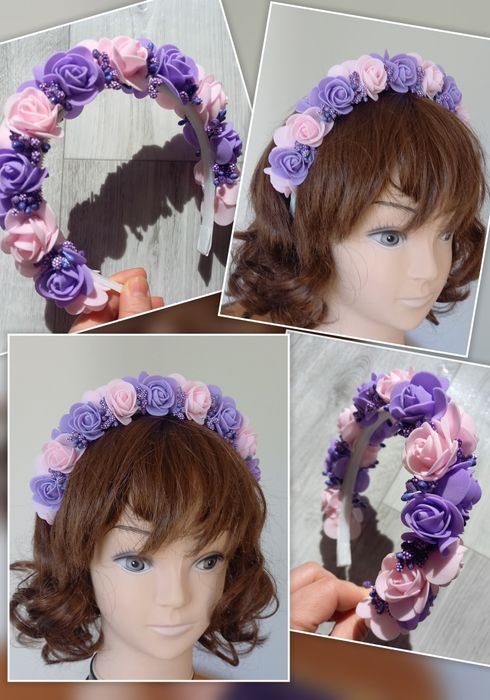 Ободок с розами новый