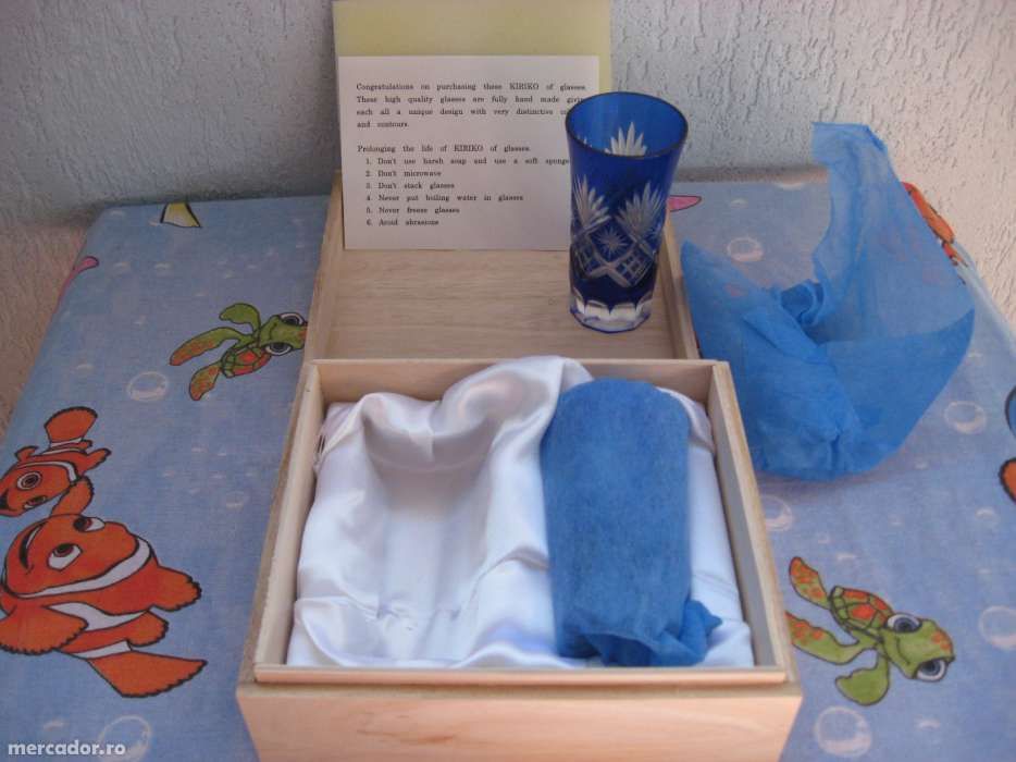 Vand set 2 pahare Kiriko Japonia originale 500 ron negociabil