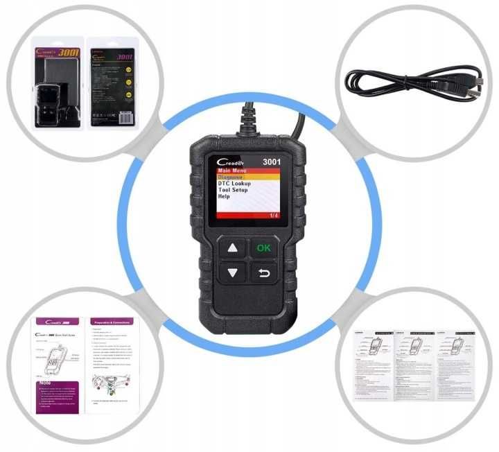 LAUNCH CR3001 OBD2 Автодиагностика Скенер Четене и изтриване на грешки